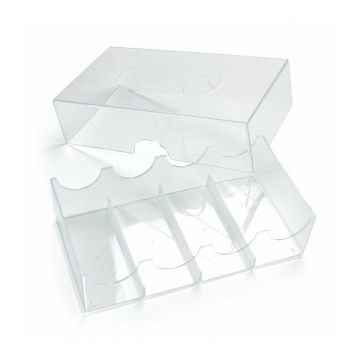 Chip Rack: Clear Heavy Plastic, 100 Chip Capacity